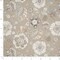Natural Brown Floral Linen Look Print Upholstery Fabric by The Yard - SKU: Blaine Mushroom